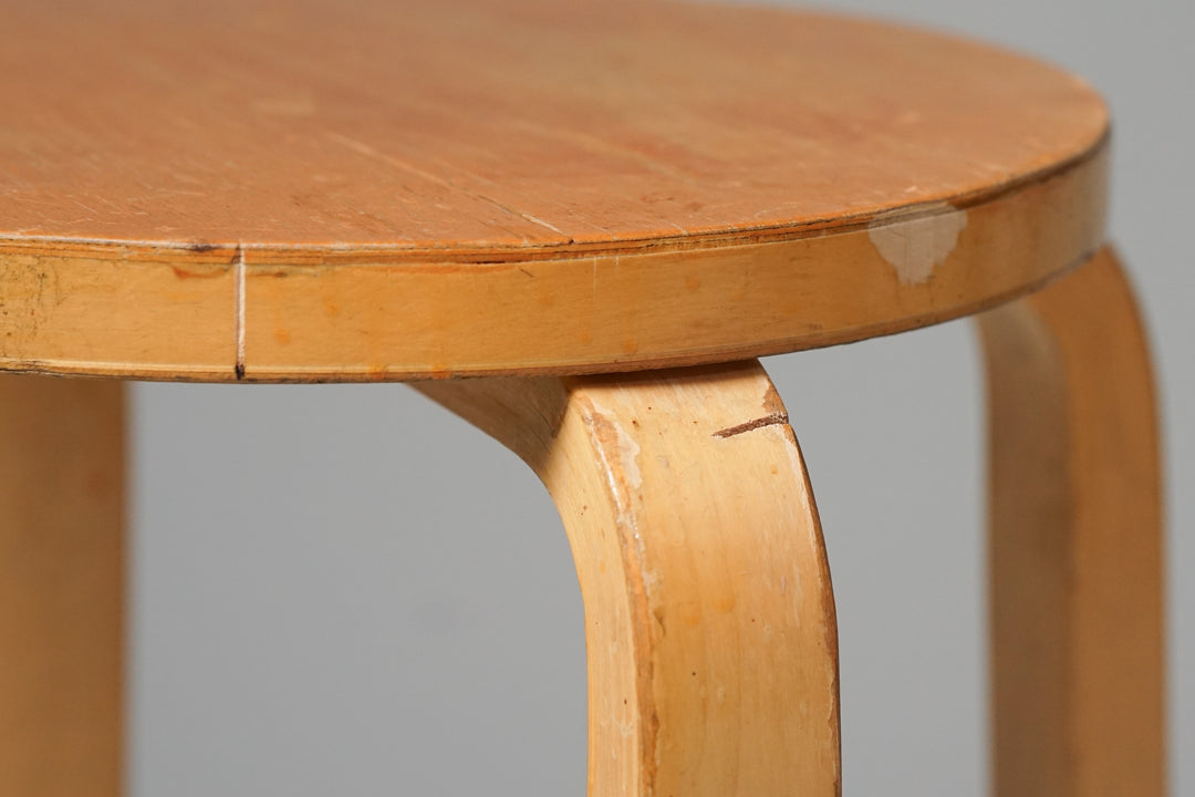 Stool model E60, Alvar Aalto, Oy Huonekalu- ja Rakennustyötehdas Ab, 1950s