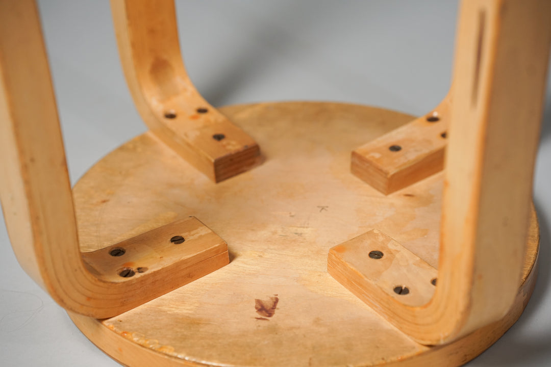 Stool model E60, Alvar Aalto, Oy Huonekalu- ja Rakennustyötehdas Ab, 1950s