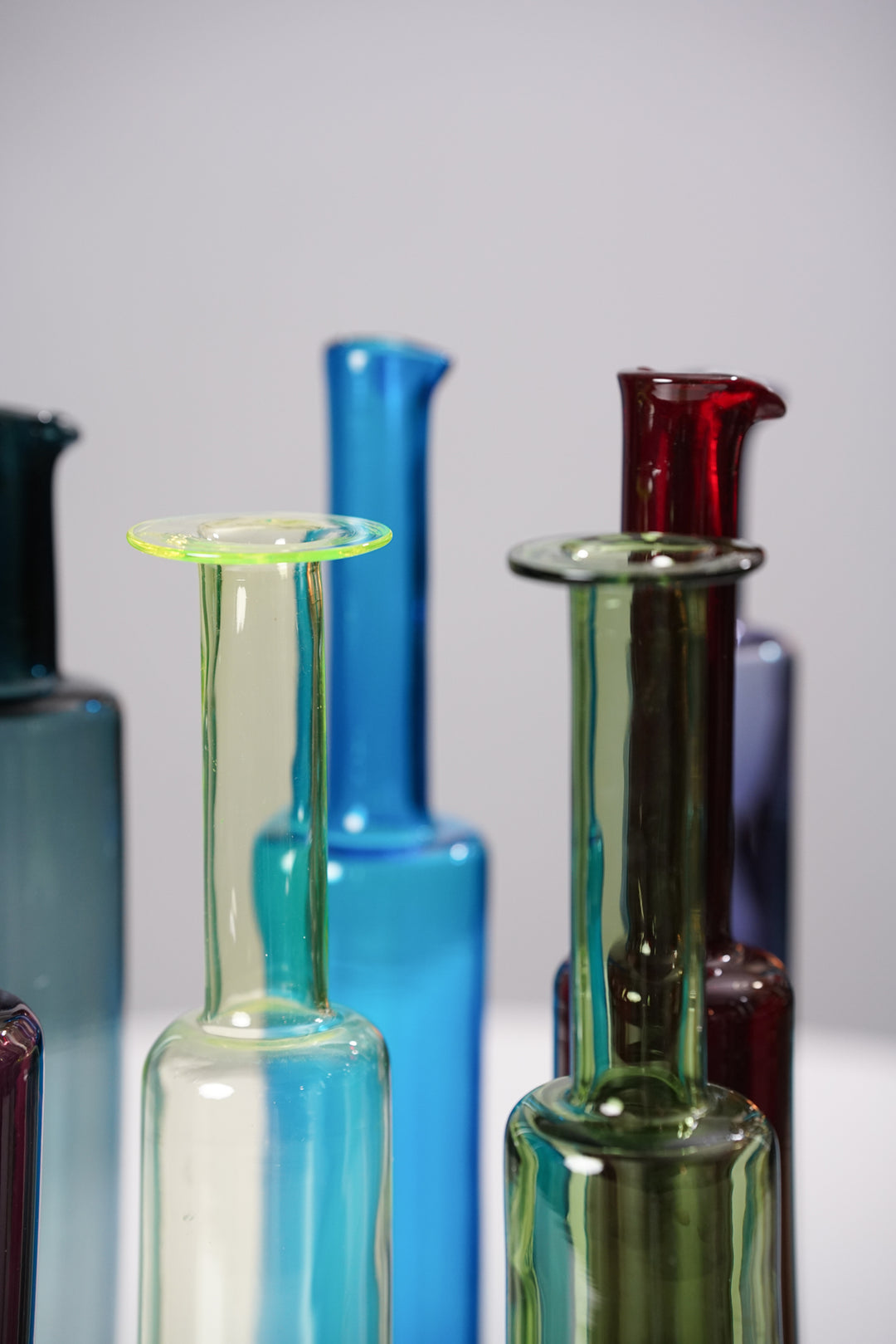 Glass bottles 12 pieces, Nanny Still, Riihimäen Lasi, 1960s