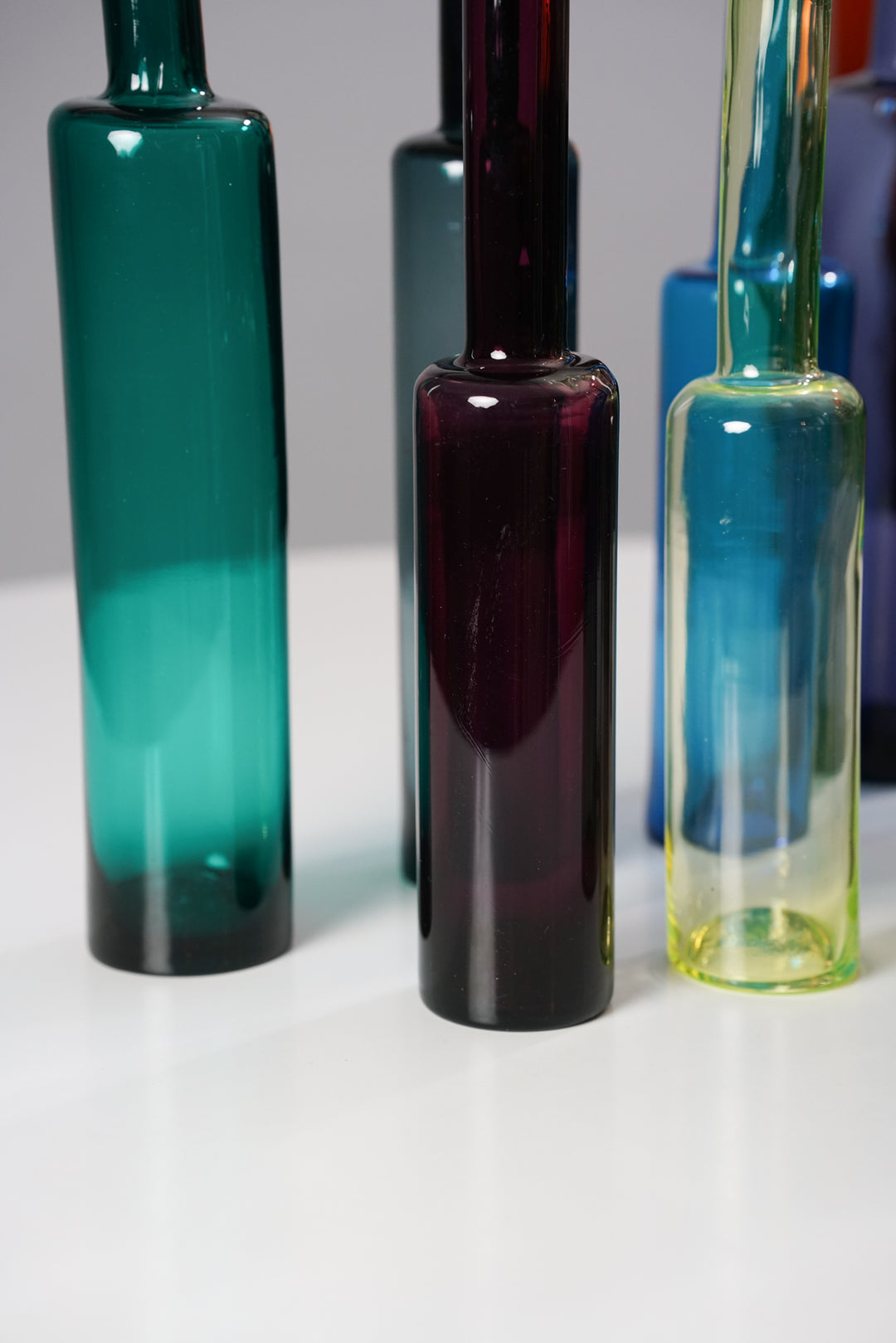 Glass bottles 12 pieces, Nanny Still, Riihimäen Lasi, 1960s