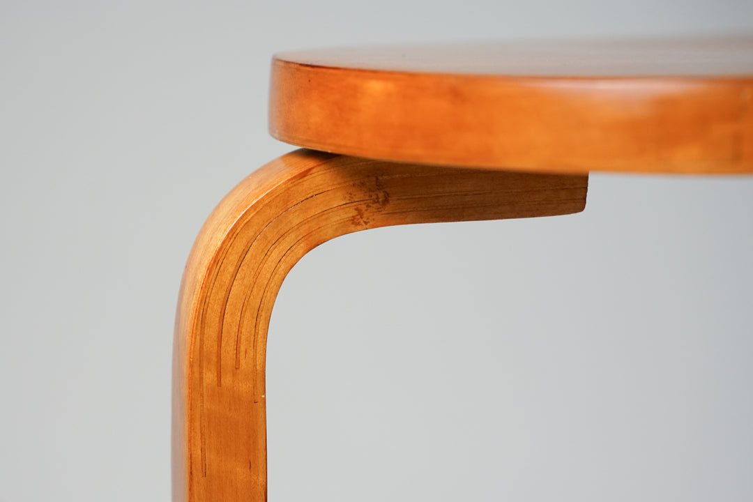 Stool model 60, Alvar Aalto, Oy Huonekalu- ja Rakennustyötehdas Ab, 1930s/1940s