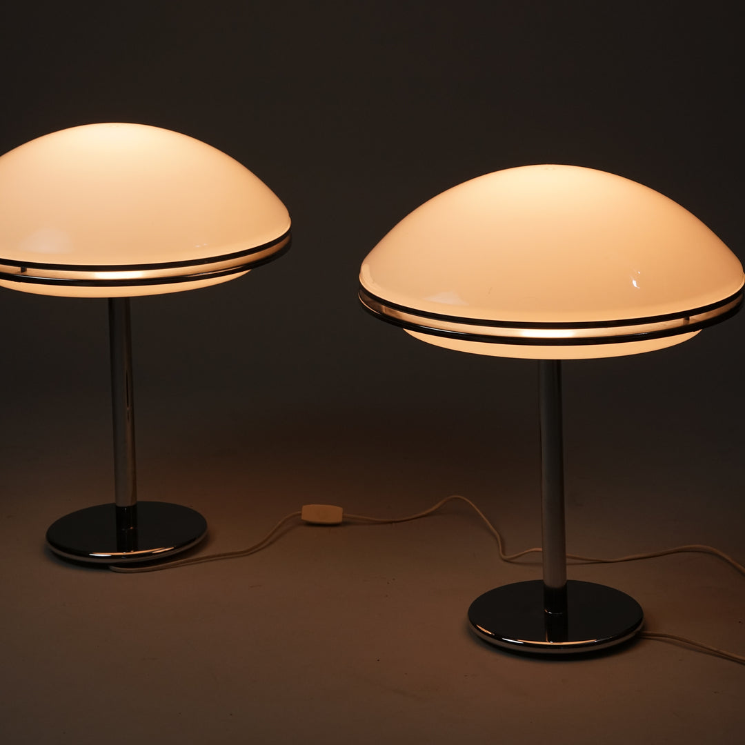 Set of two model "Salonki" table lamps, Heikki Turunen, Orno, 1980/1990s