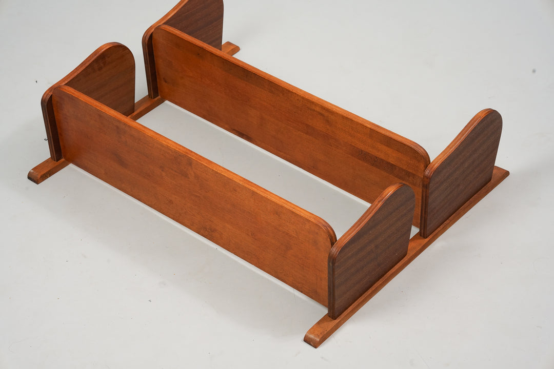 A shelf made of birch and mahogany with two shelves.