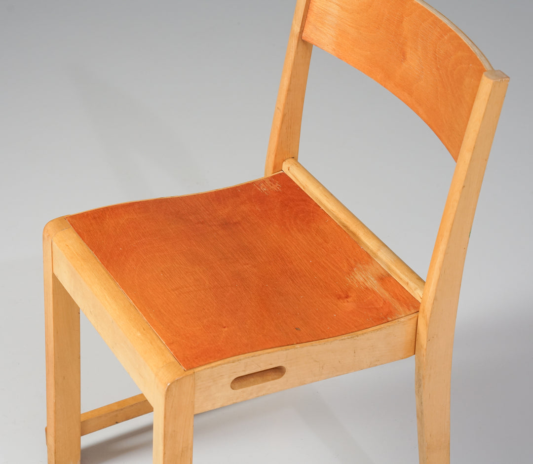 Stackable chairs (8 pieces), Finland, 1950s
