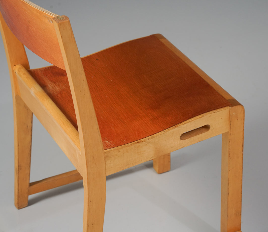 Stackable chairs (8 pieces), Finland, 1950s