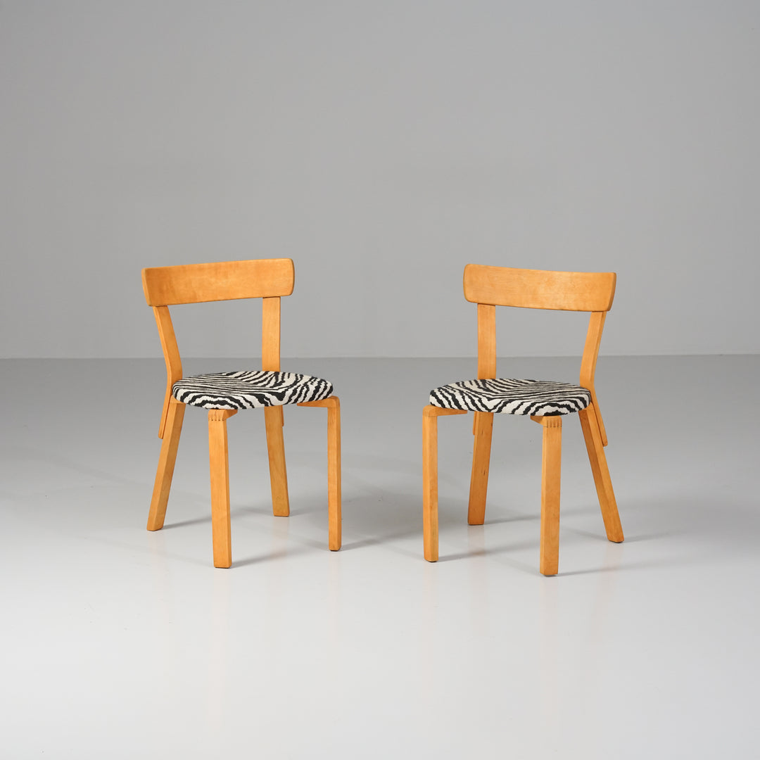 Rare wartime model 69 chairs, Alvar Aalto, Artek, 1940s