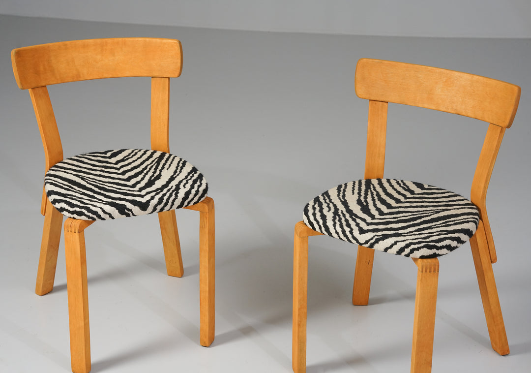 Rare wartime model 69 chairs, Alvar Aalto, Artek, 1940s