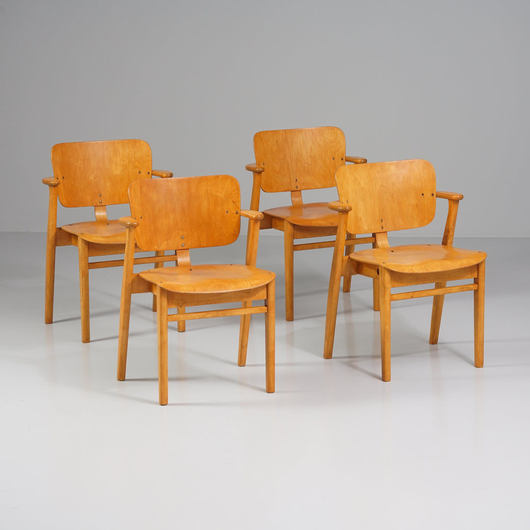 Model "Domus" chairs (4 pieces), Ilmari Tapiovaara, 1950s