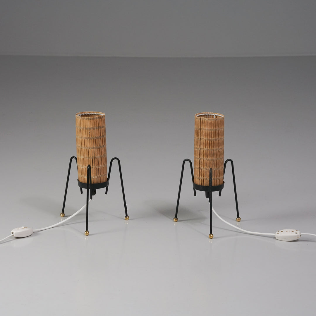 Rare pair of table lamps, Itsu, 1960s