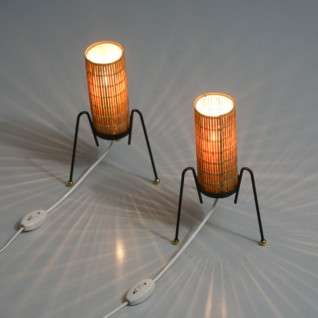 Rare pair of table lamps, Itsu, 1960s