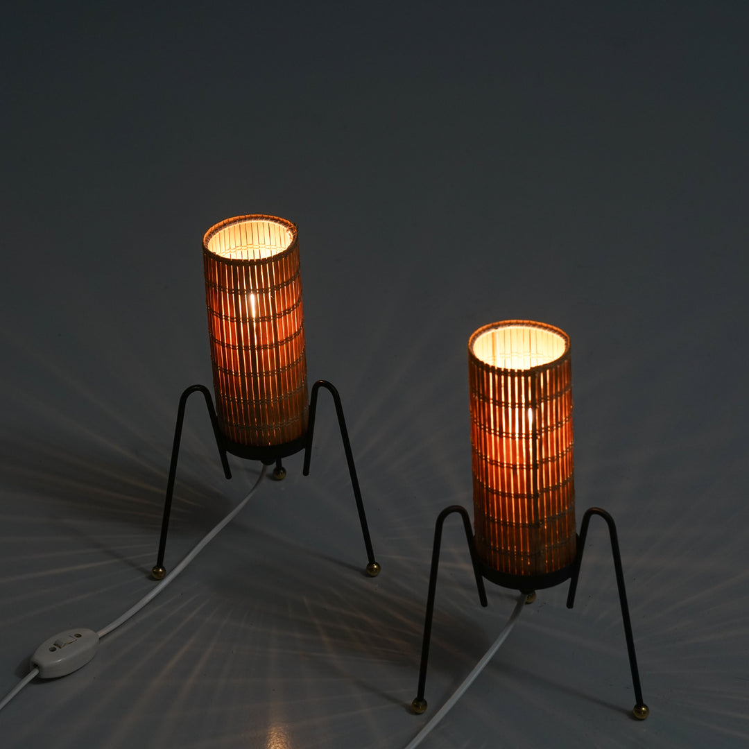 Rare pair of table lamps, Itsu, 1960s
