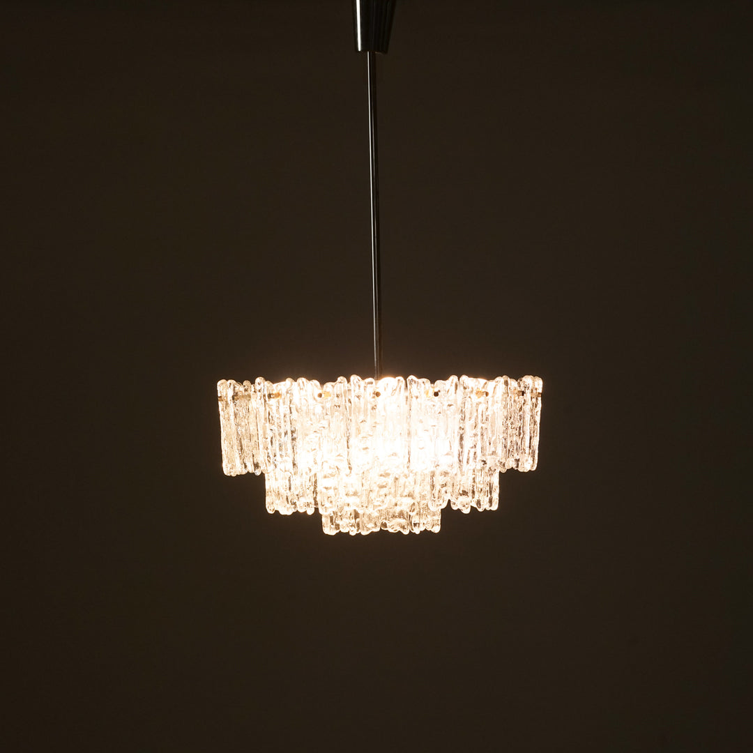 Pendant Model "Ice Block Chandelier", J.T Kalmar, Austria, 1970s