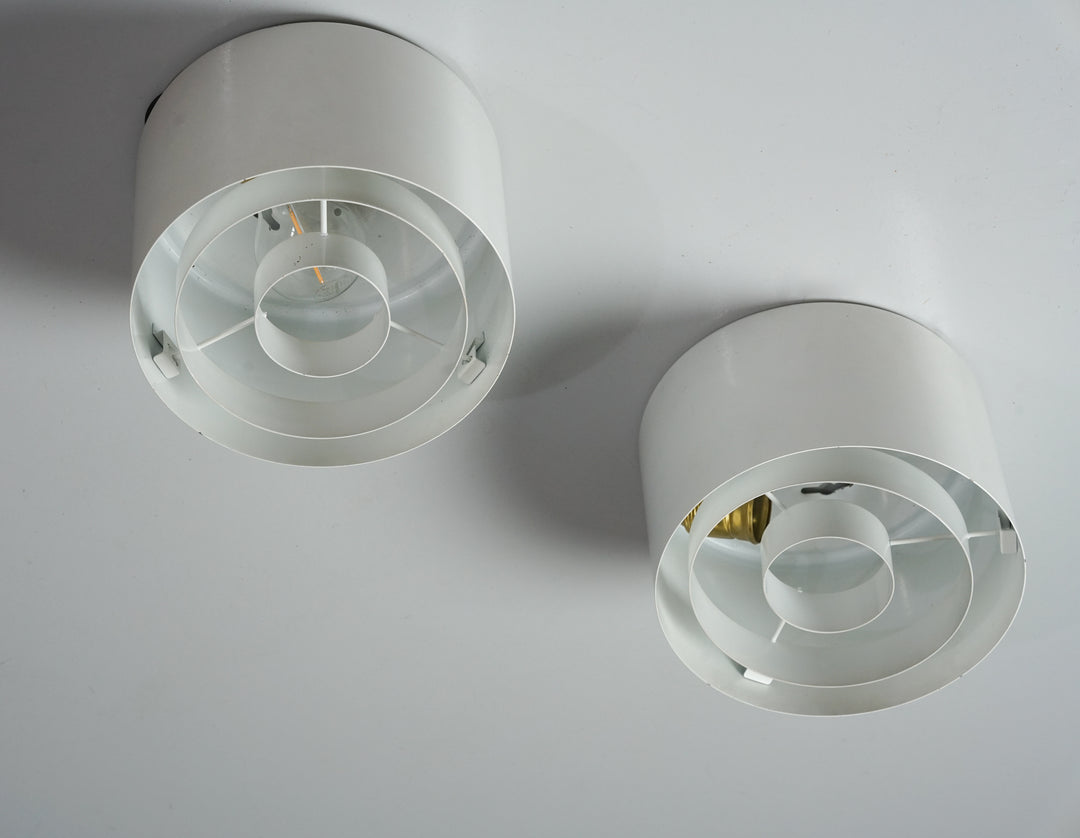 Pair of model H2-23 flush mounts, Idman, 1960s