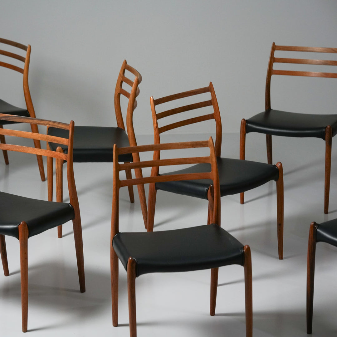 Model 78 dining chairs (8 pieces), Niels Møller, JL Møller, Denmark, 1950/1960s