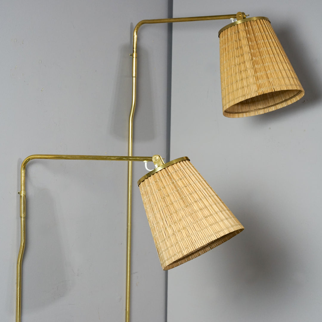 Rare pair of wall lights, Paavo Tynell, Taito Oy, 1940s