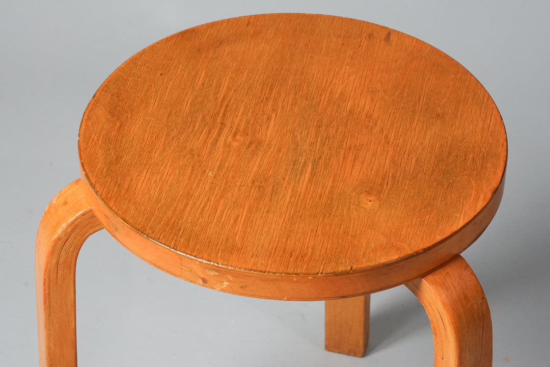 Stool model 60, Alvar Aalto, Oy Huonekalu- ja Rakennustyötehdas Ab, 1930/1940s