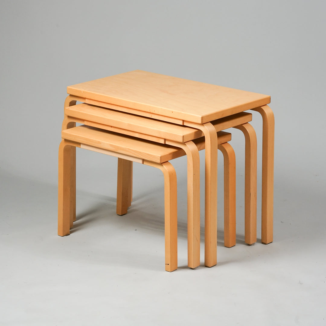 Model 88 nesting tables, Alvar Aalto, Artek, late 21st Century 