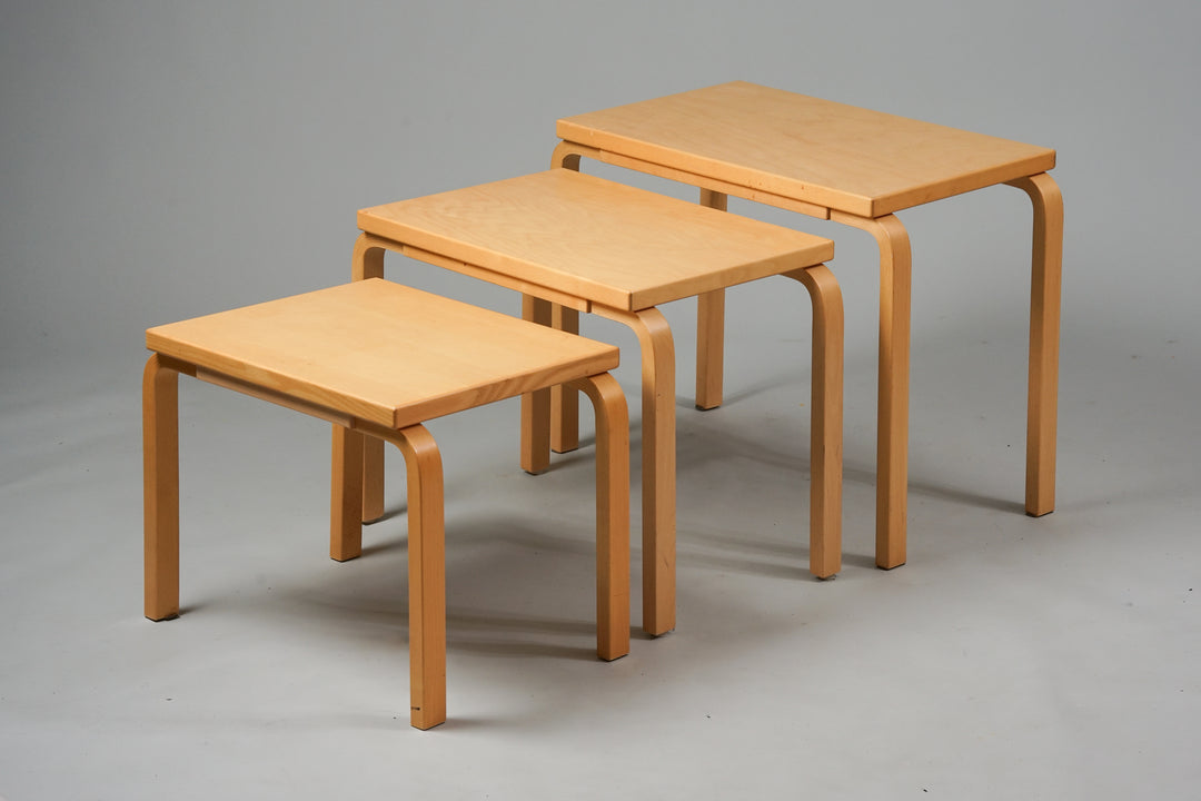 Model 88 nesting tables, Alvar Aalto, Artek, late 21st Century 