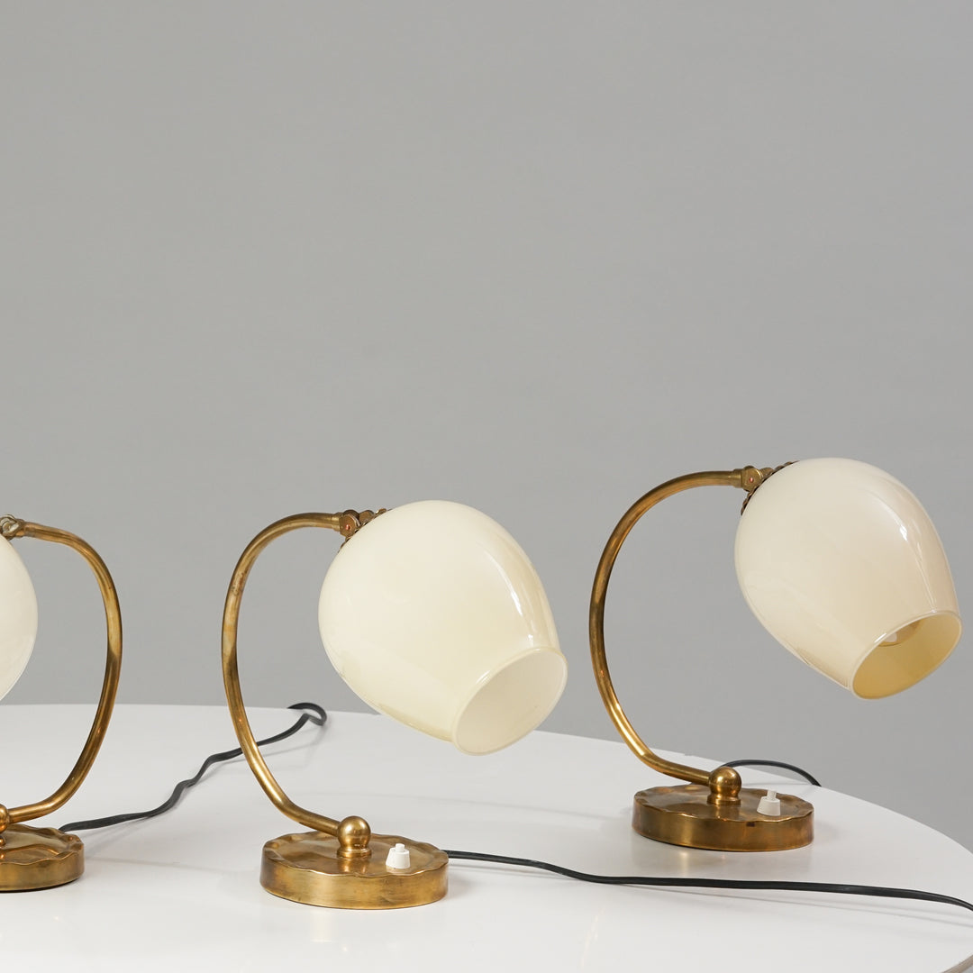 Table-/wall light set (four pieces), Paavo Tynell, Idman, 1950s 