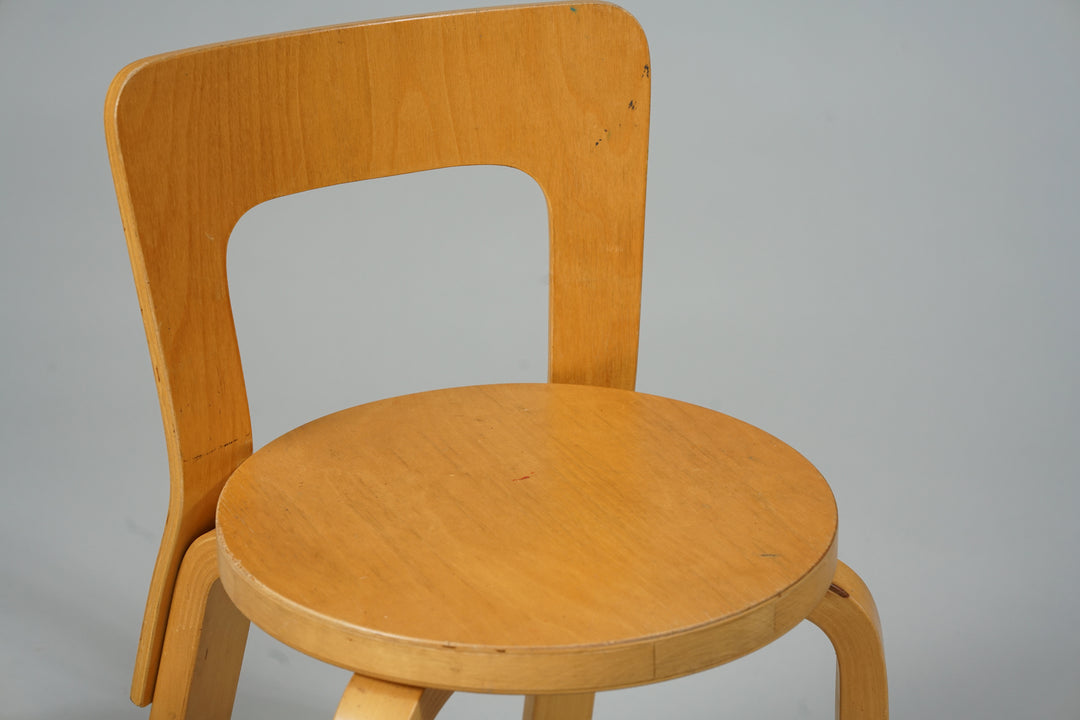 Children's chairs model N65 (2 pieces), Alvar Aalto, Artek, 1960s