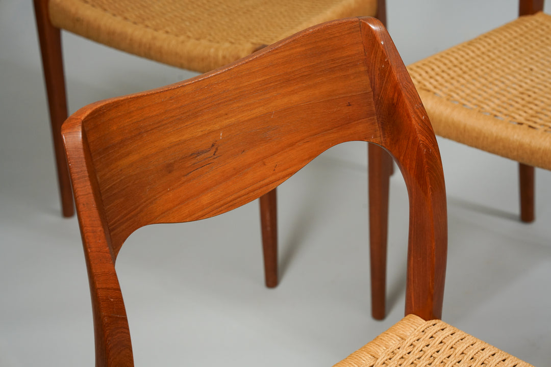 Set of dining chairs model 71 (6 pieces), Niels O. Møller, J.L. Møllers Møbelfabrik, 1950/1960s