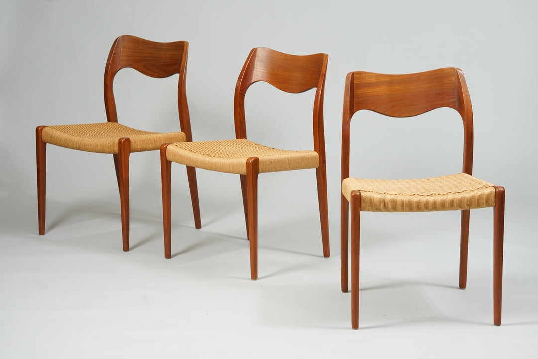 Set of dining chairs model 71 (6 pieces), Niels O. Møller, J.L. Møllers Møbelfabrik, 1950/1960s