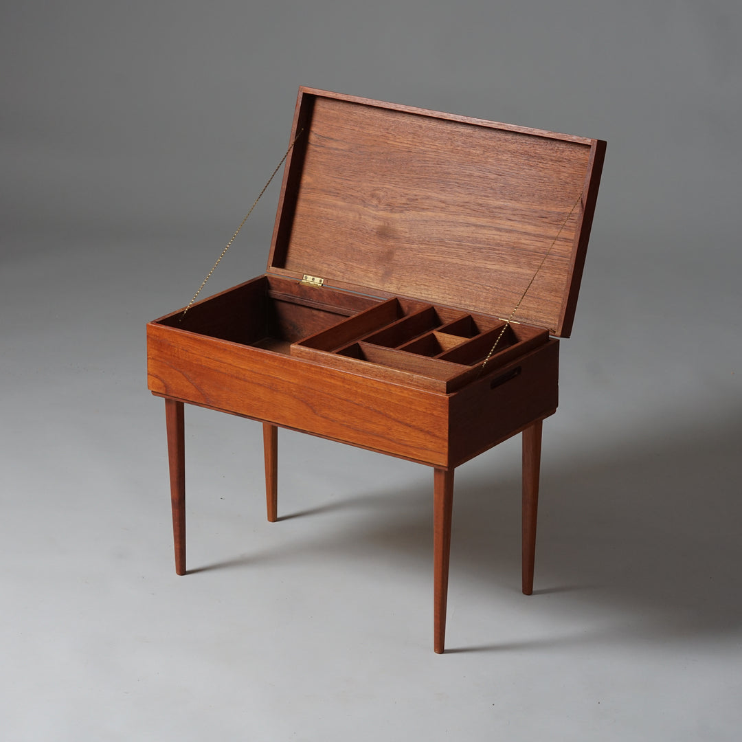 Side table/sewing box, Denmark, 1960s