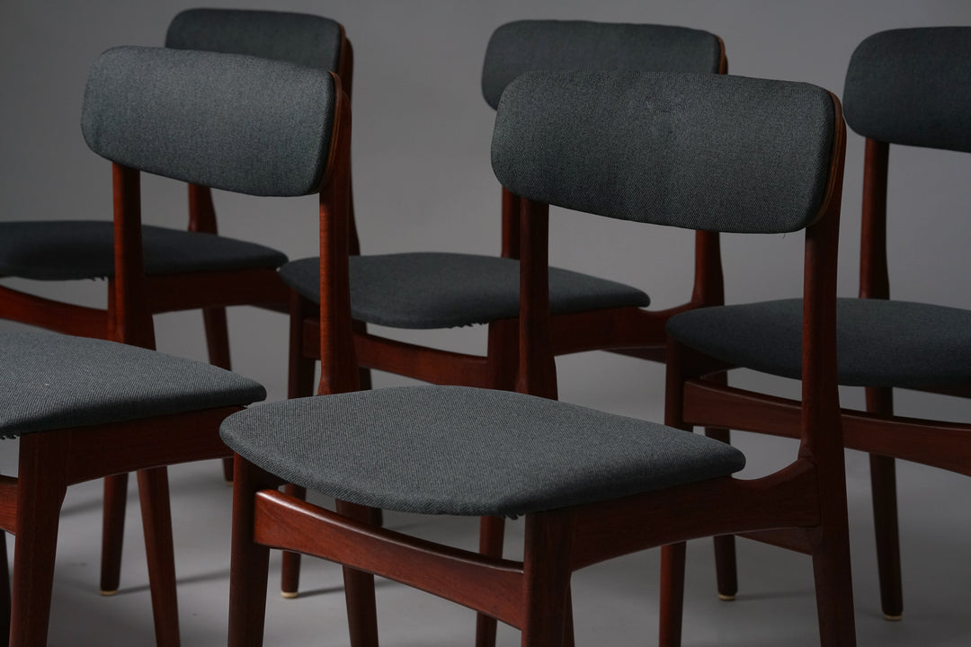 Set of dining chairs (6 pieces), Thorsø Stole- och Møbelfabrik, Denmark, 1960s