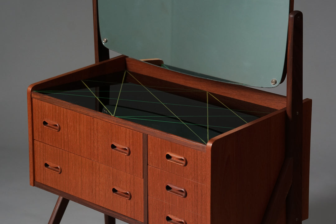 Vanity/Chest of drawers, AG Spejl Kobberbeskyttet, Denmark, 1960s