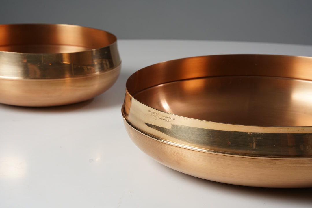 Model TW 446 & 448 bronze bowls, Tapio Wirkkala, Kultakeskus Oy, 1970s