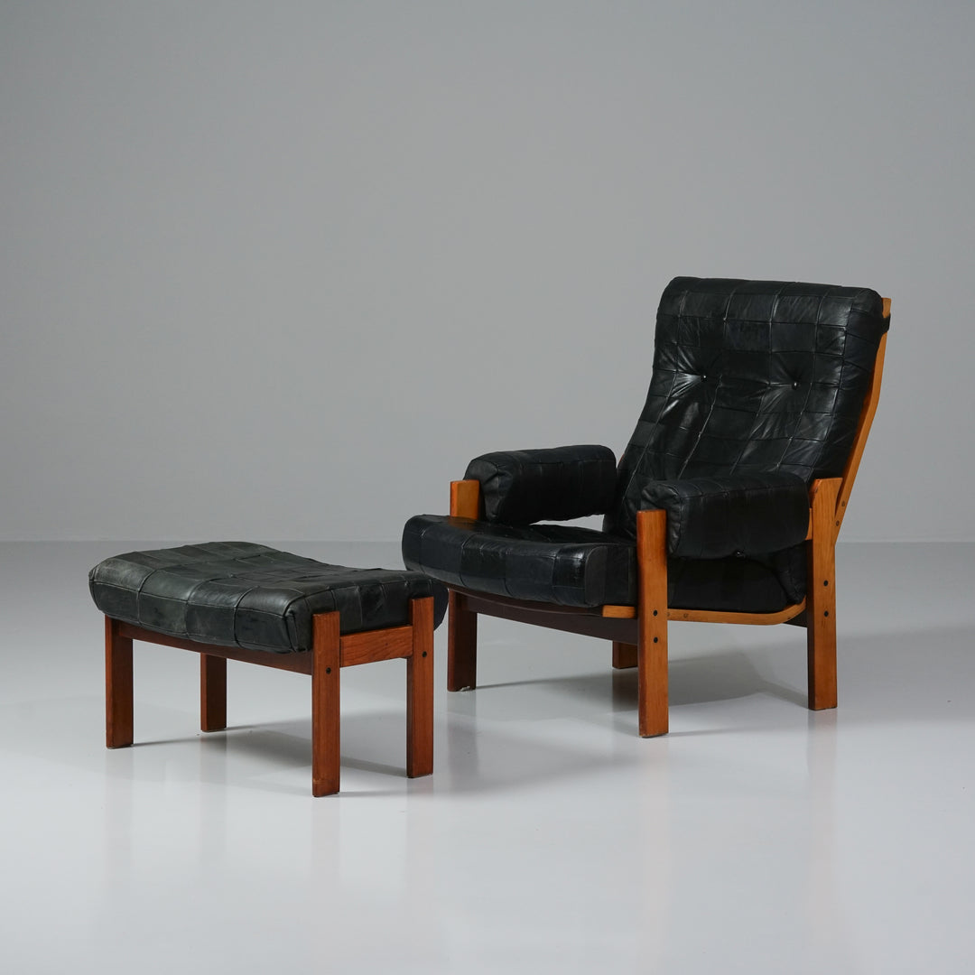 Armchair and footstool, OPE Möbler, Sweden, 1960s