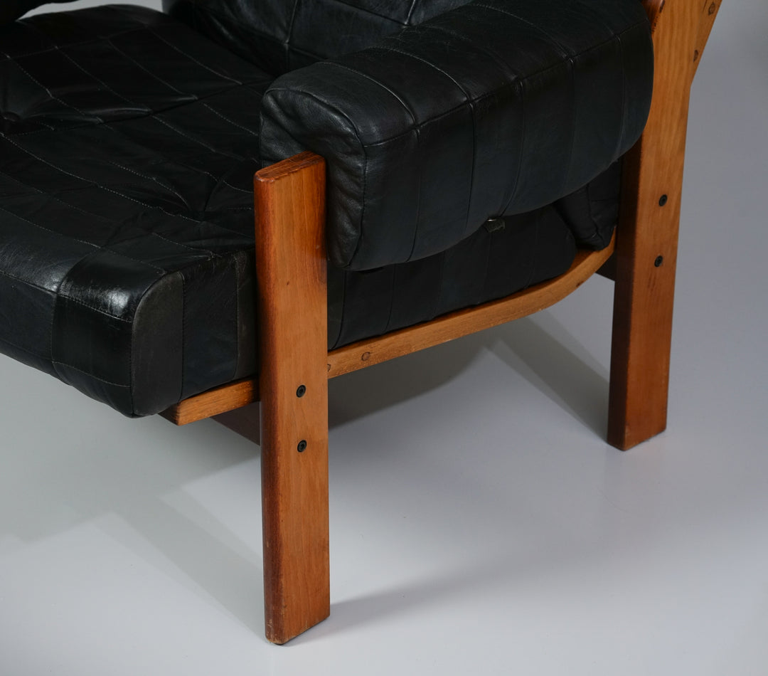 Armchair and footstool, OPE Möbler, Sweden, 1960s