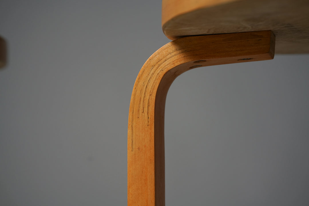 Model 60 stools (2 pieces), Alvar Aalto, Oy Huonekalu- ja Rakennustyötehdas Ab, 1950/1960s