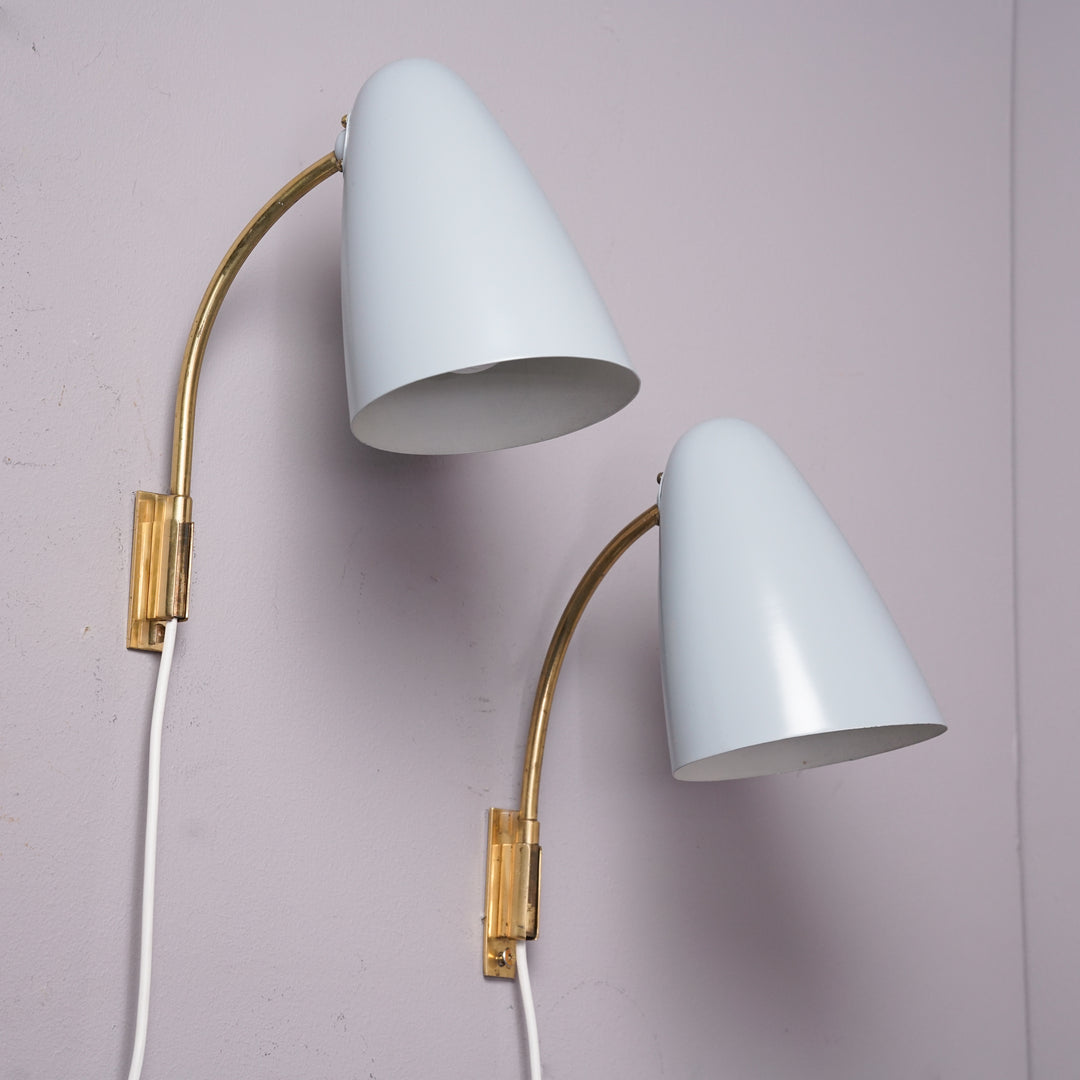 Pair of wall lights model 3054, Lisa Johansson-Pape, Stockmann-Orno, 1950s