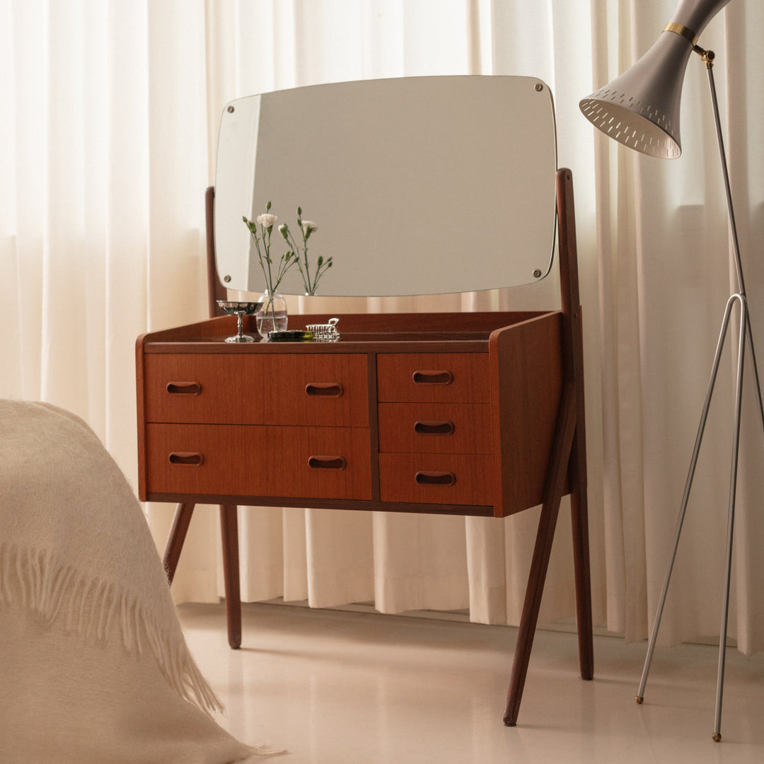 Vanity/Chest of drawers, AG Spejl Kobberbeskyttet, Denmark, 1960s