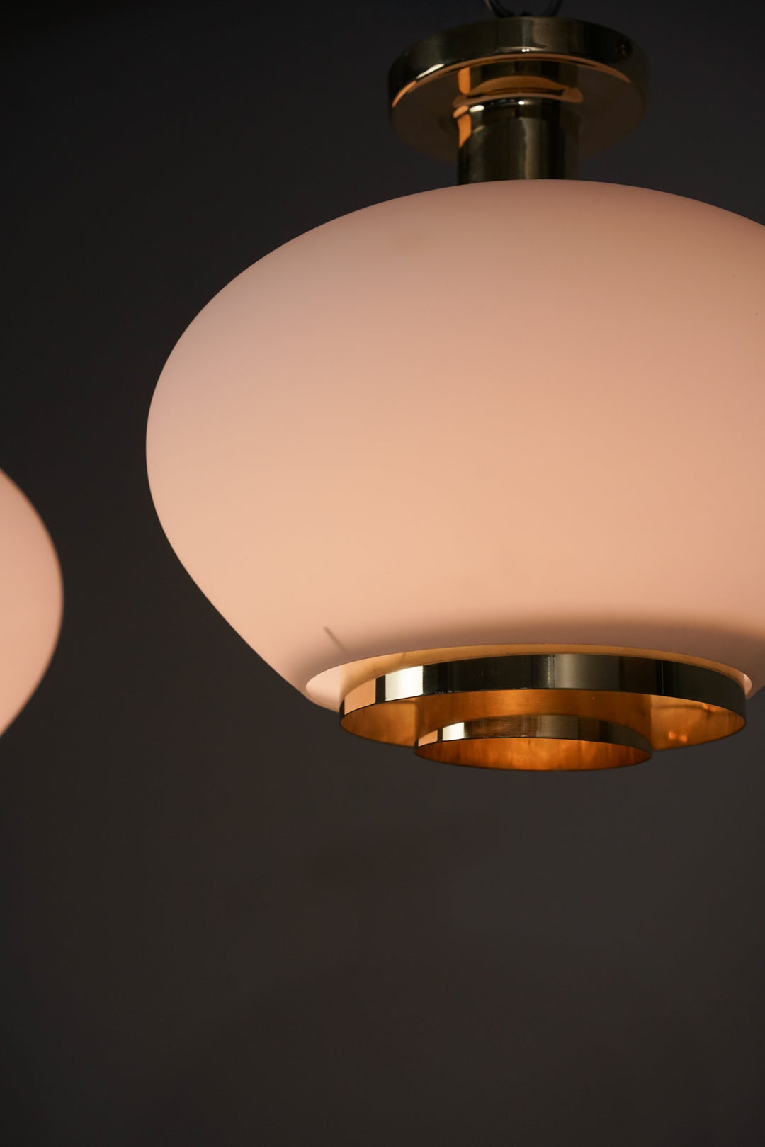 Rare pair of model K4-24 flush mounts, Paavo Tynell, Idman, Late 20th Century&nbsp;