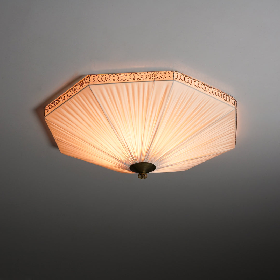 Large octagonal flush mount, Valinte, 1950s