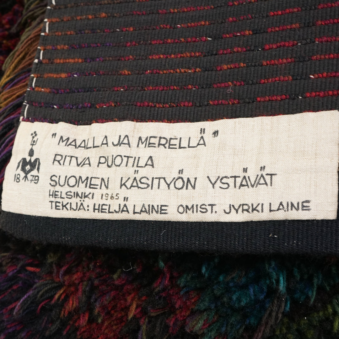 Ryijy malli "maalla ja merellä", Ritva Puotila, Suomen käsityöystävät, 60-luku