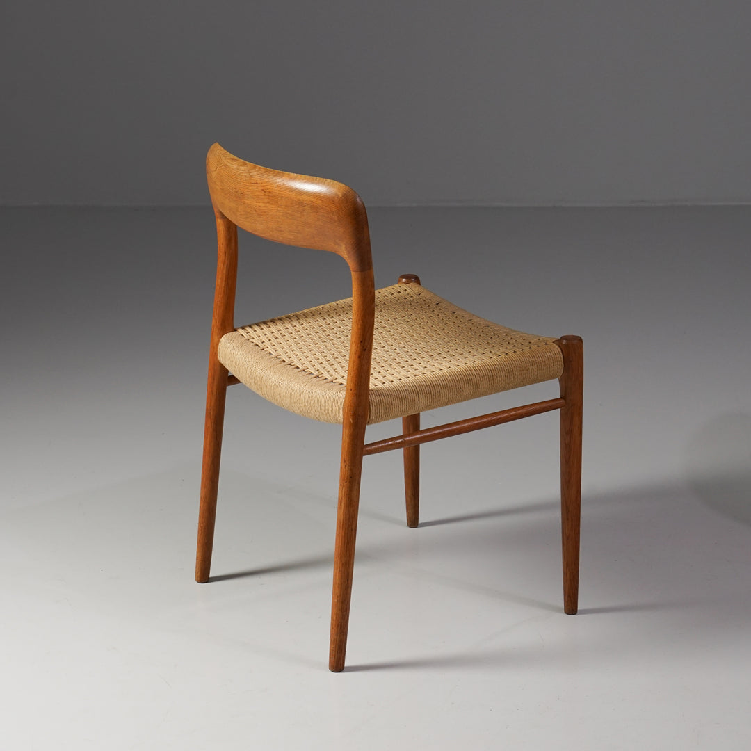 Model 75 set of chairs (4 pieces), Niels Møller, J.L. Møllers Møbelfabrik, 1960s