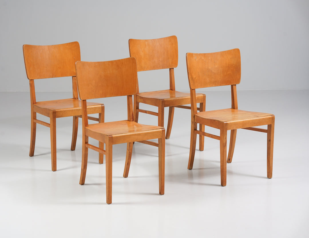 Tuolit (4 kpl), attr. Huonekalutehdas Korhonen, Suomi, 40-luku