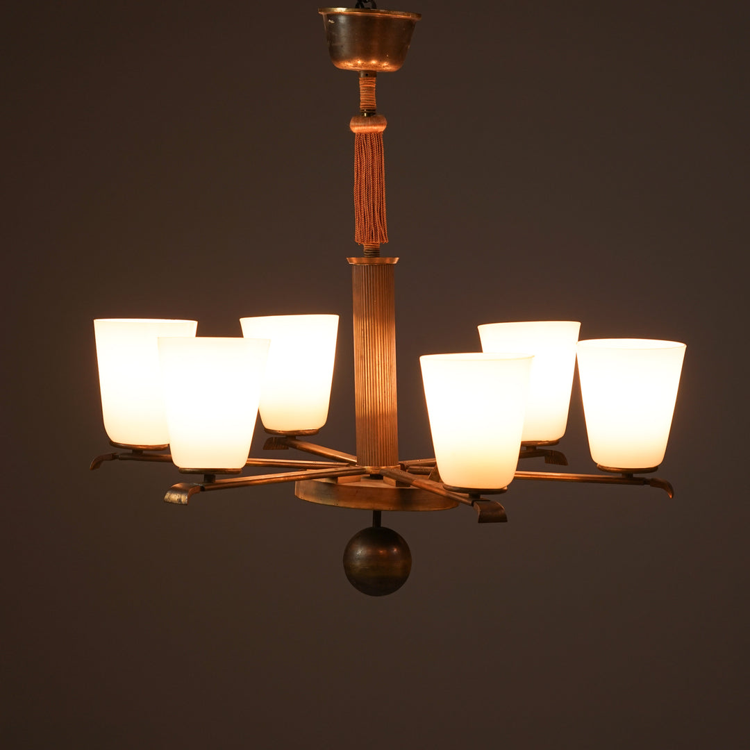 Model 1447 Chandelier, Paavo Tynell, Taito Oy, 1940s