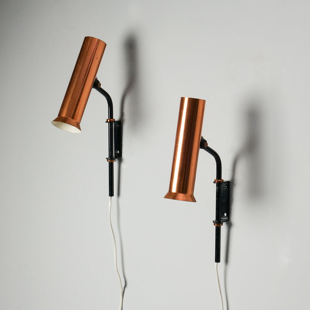 Pair of wall lights, HKA, 1960s