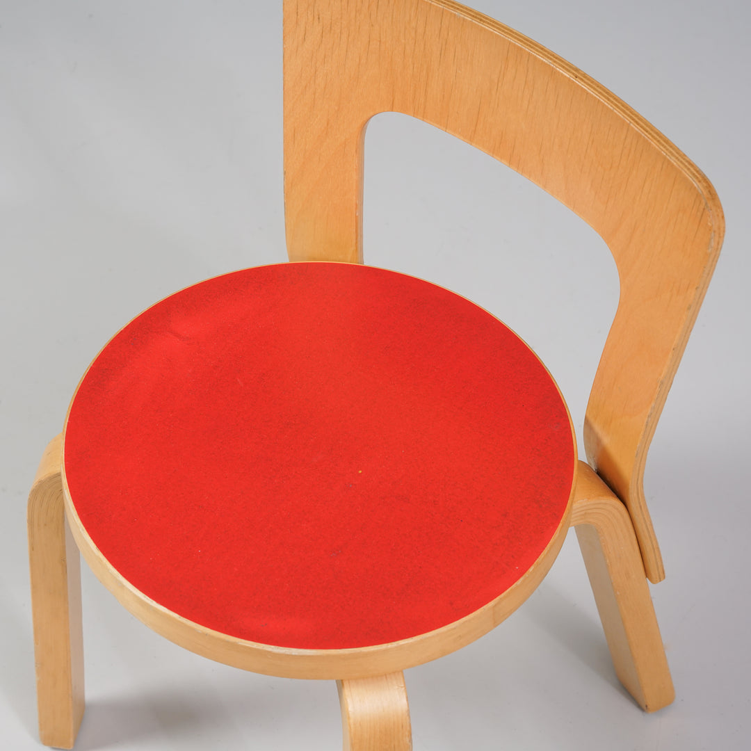 Pair of Model N65 children's chairs, Alvar Aalto, Artek, Late 20th century 