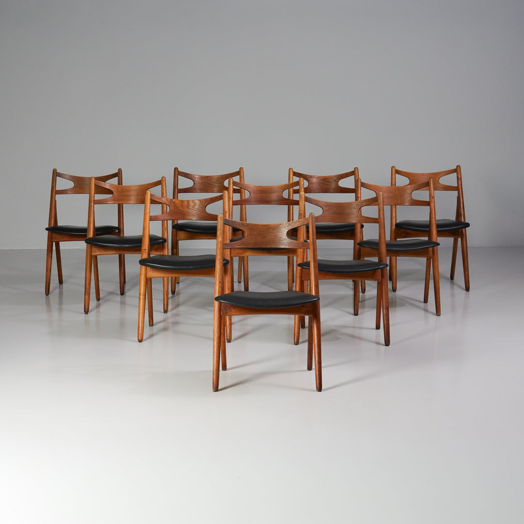 Model CH29 "Sawbuck Chair" -chairs (10 pieces), Hans J. Wegner, Carl Hansens & Søn, Mid 20th Century
