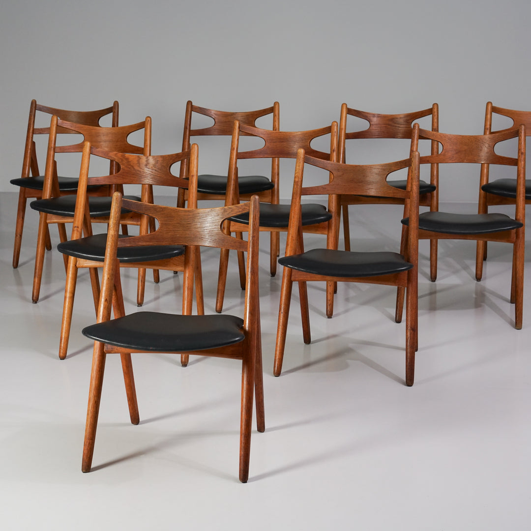 Model CH29 "Sawbuck Chair" -chairs (10 pieces), Hans J. Wegner, Carl Hansens & Søn, Mid 20th Century