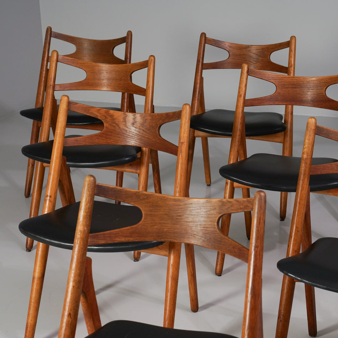 Model CH29 "Sawbuck Chair" -chairs (10 pieces), Hans J. Wegner, Carl Hansens & Søn, Mid 20th Century