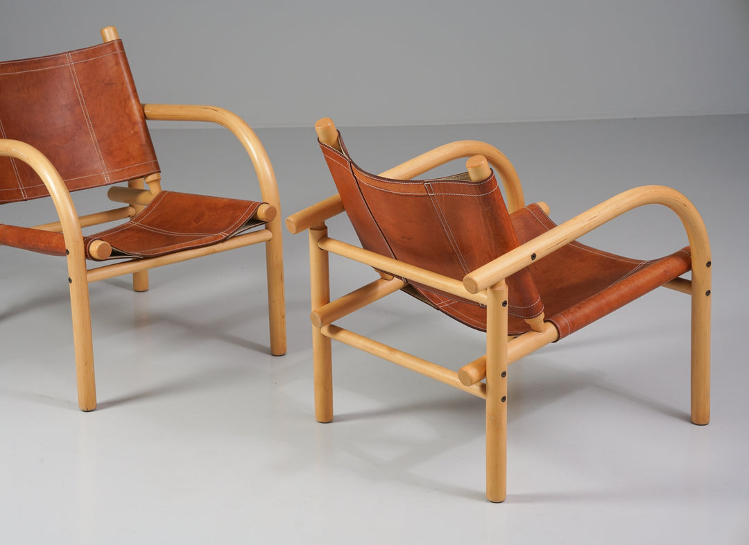 Pair of model Safari armchairs, Ben af Schultén, Artek, 1970s