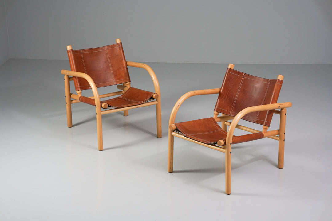 Pair of model Safari armchairs, Ben af Schultén, Artek, 1970s