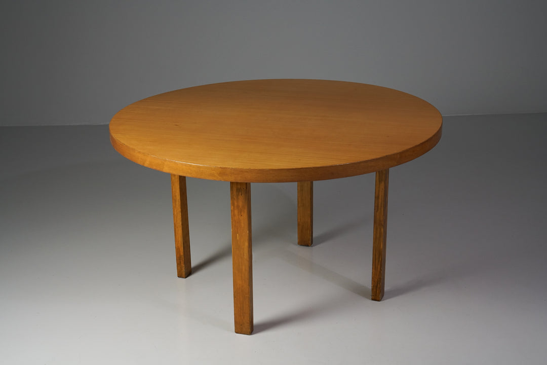 Round dining table, Alvar Aalto, Oy Huonekalu- ja Rakennustyötehdas Ab, 1960s