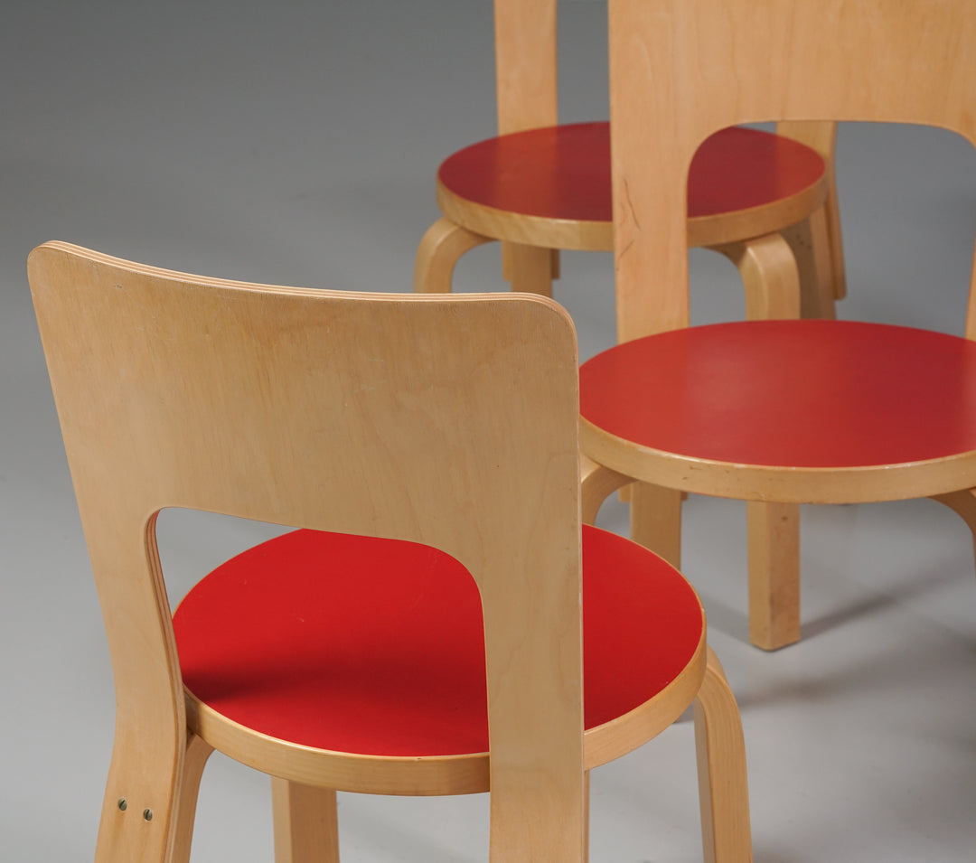 Model 66 chairs (6 pieces), Alvar Aalto, Artek, 1960s